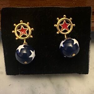 Vintage Avon Patriotic/Nautical Star
Spangle Dangle Earrings